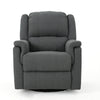 Zune Manual Glider Recliner Chair Swivel Ergonomic Design Charcoal Gray By Casagear Home BM321742