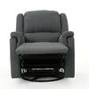 Zune Manual Glider Recliner Chair Swivel Ergonomic Design Charcoal Gray By Casagear Home BM321742