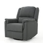 Zune Manual Glider Recliner Chair, Swivel Ergonomic Design, Charcoal Gray By Casagear Home