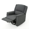 Zune Manual Glider Recliner Chair Swivel Ergonomic Design Charcoal Gray By Casagear Home BM321742