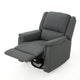 Zune Manual Glider Recliner Chair Swivel Ergonomic Design Charcoal Gray By Casagear Home BM321742