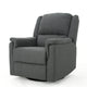 Zune Manual Glider Recliner Chair Swivel Ergonomic Design Charcoal Gray By Casagear Home BM321742