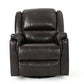 Zune Manual Glider Recliner Chair Swivel Ergonomic Brown Faux Leather By Casagear Home BM321743