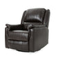 Zune Manual Glider Recliner Chair, Swivel Ergonomic, Brown Faux Leather By Casagear Home