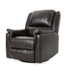 Zune Manual Glider Recliner Chair Swivel Ergonomic Brown Faux Leather By Casagear Home BM321743