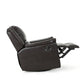 Zune Manual Glider Recliner Chair Swivel Ergonomic Brown Faux Leather By Casagear Home BM321743