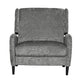 Howie Pushback Manual Recliner Chair Dark Brown Wood Textured Gray By Casagear Home BM321760