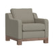 Sama Accent Armchair, Back Pillow, Solid Wood, Almond Gray by Casagear Home