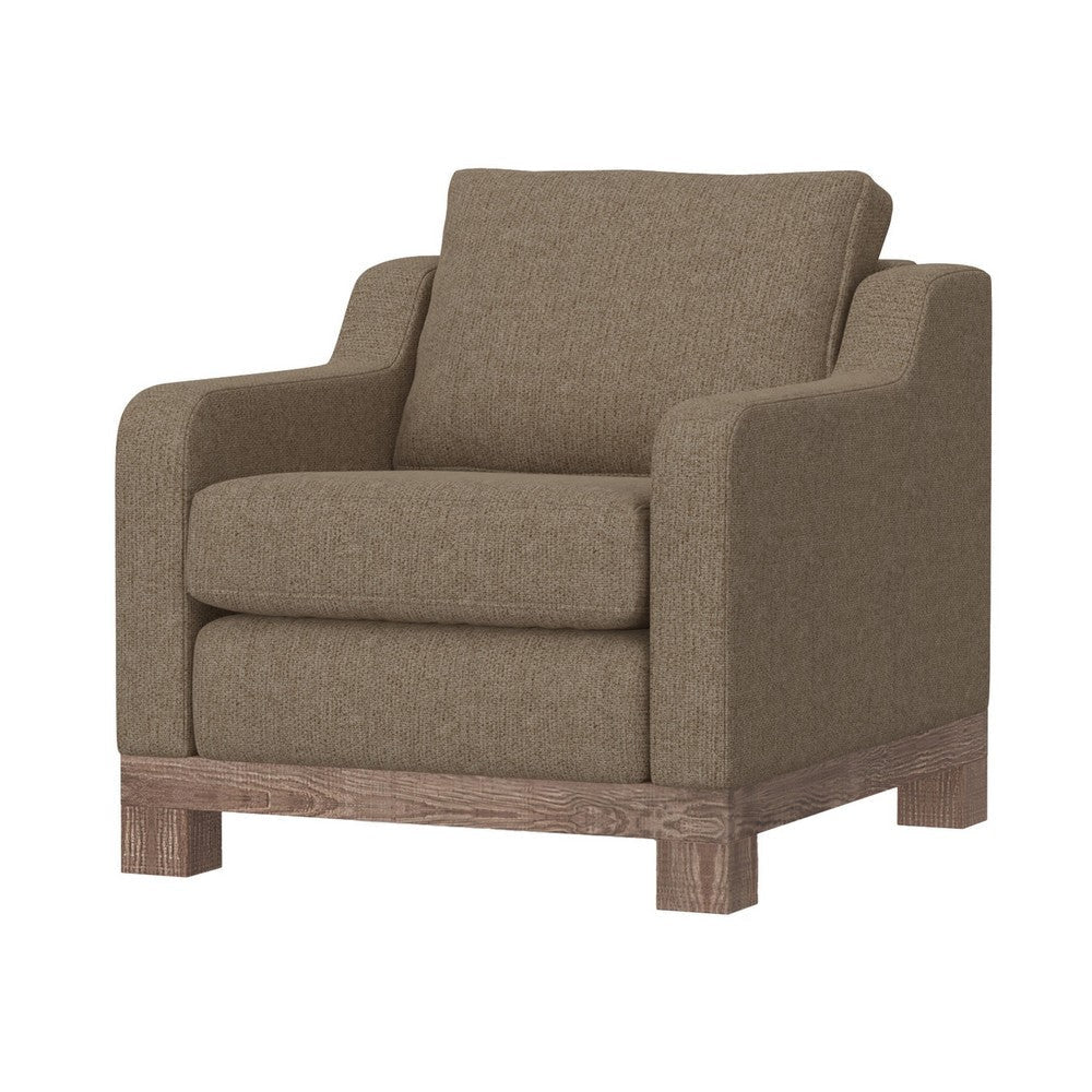 Sama Accent Armchair Back Pillow Light Brown Polyester by Casagear Home