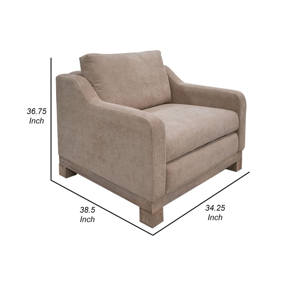 Sama Accent Armchair Back Pillow Light Brown Polyester by Casagear Home