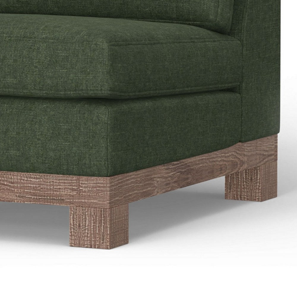 Sama Modular Armless Chair Back Pillow Solid Wood Dark Olive Green By Casagear Home BM323286