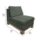 Sama Modular Armless Chair Back Pillow Solid Wood Dark Olive Green By Casagear Home BM323286