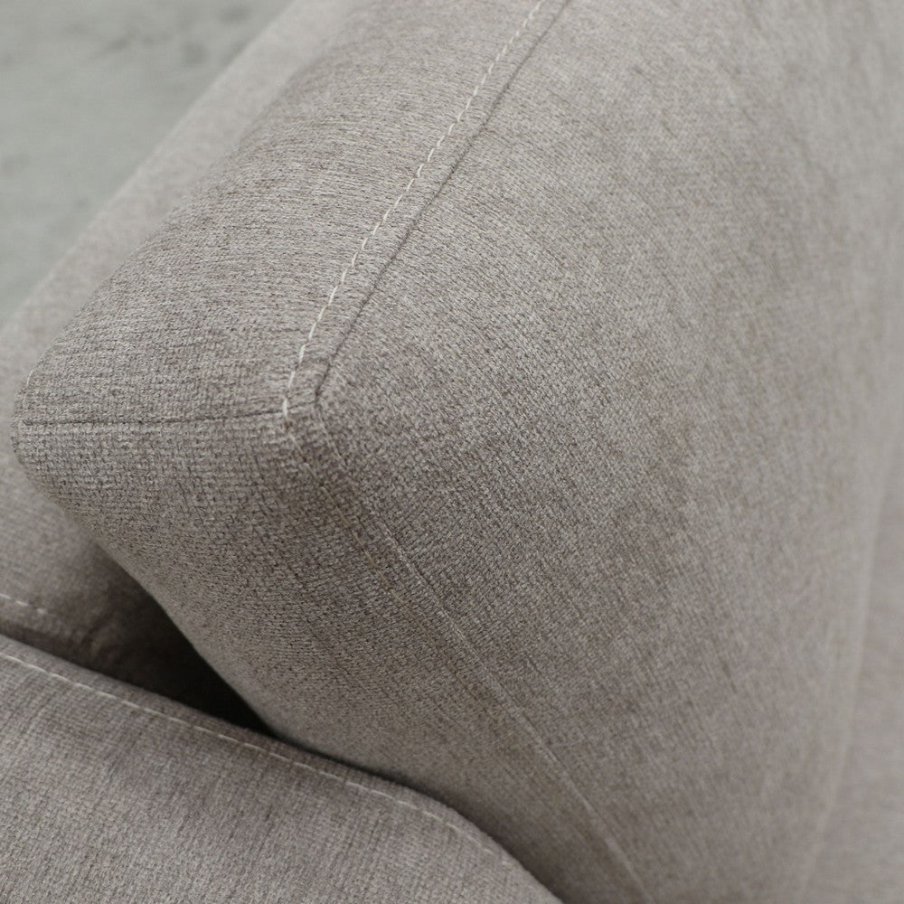 Sama Modular Armless Chair 1 Pillow Solid Wood Almond Gray by Casagear Home