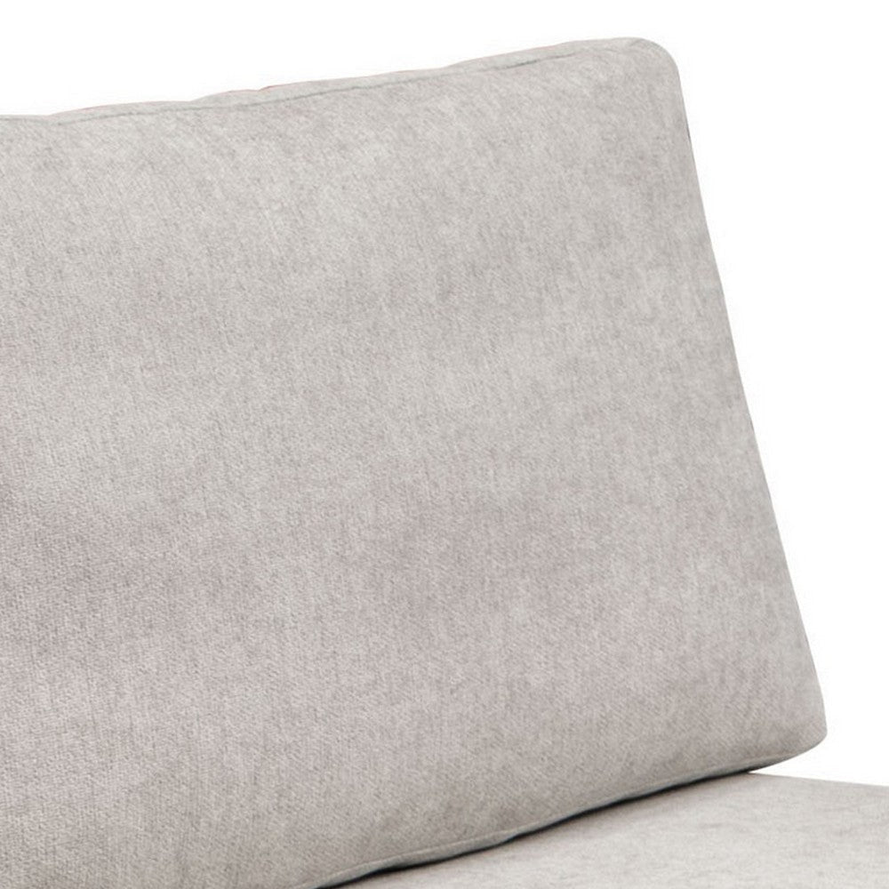 Sama Modular Armless Chair 1 Pillow Solid Wood Light Beige by Casagear Home