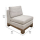 Sama Modular Armless Chair 1 Pillow Solid Wood Light Beige by Casagear Home