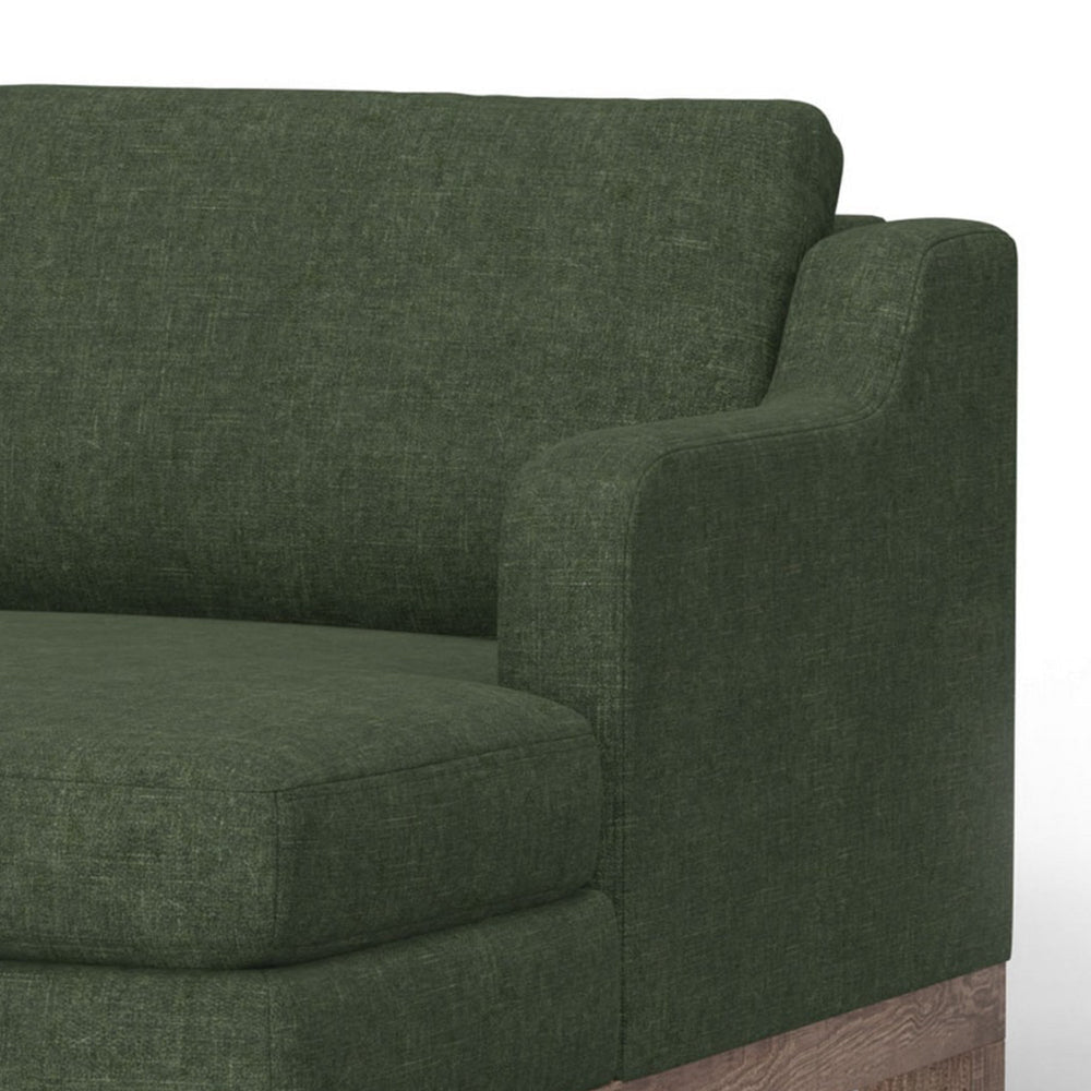 Sama RAF Modular Chaise Pillow 67 Inch Solid Wood Olive Green Polyester BM323289