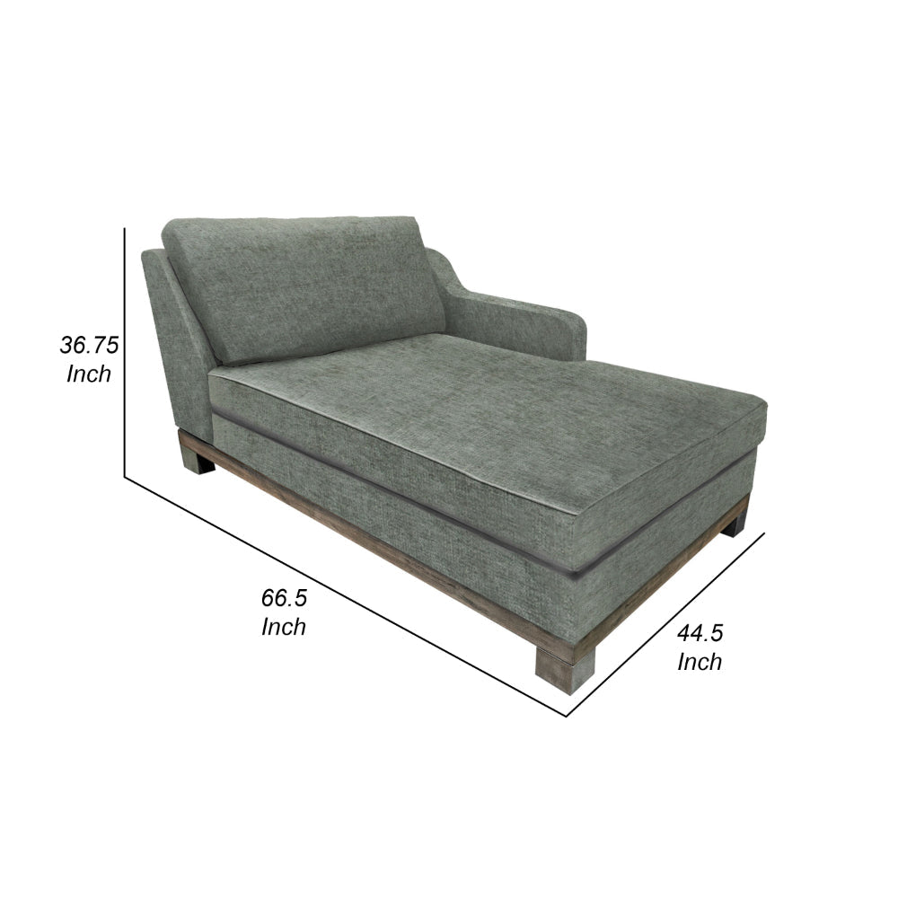 Sama RAF Modular Chaise Pillow 67 Inch Solid Wood Olive Green Polyester BM323289