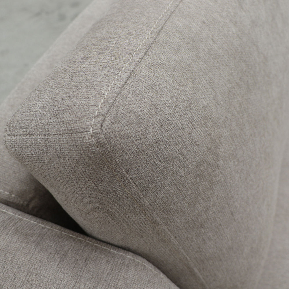 Sama RAF Modular Chaise Pillow 67 Inch Solid Wood Almond Gray Polyester