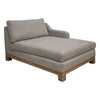 Sama RAF Modular Chaise, Pillow, 67 Inch, Solid Wood, Almond Gray Polyester