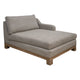 Sama RAF Modular Chaise, Pillow, 67 Inch, Solid Wood, Almond Gray Polyester