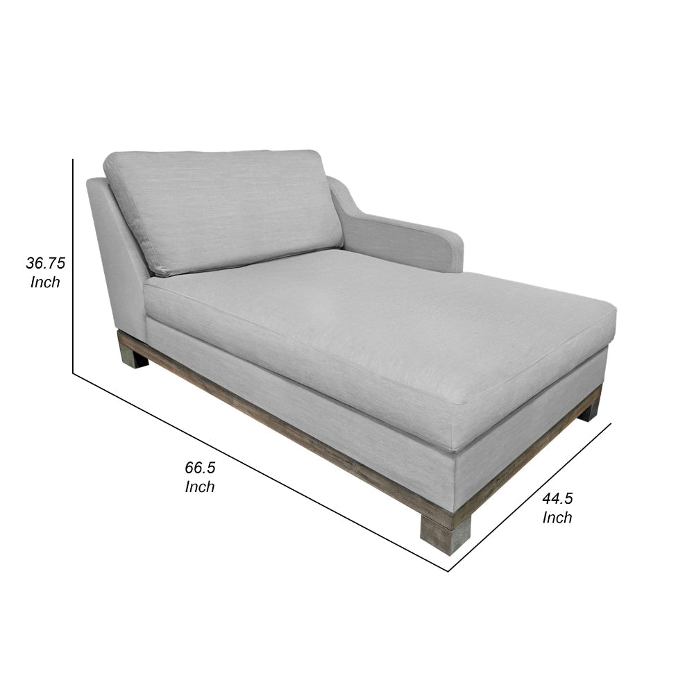 Sama RAF Modular Chaise Pillow 67 Inch Solid Wood Beige Polyester