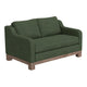 Sama 60’’ Loveseat 2 Accent Pillow Solid Wood Olive Green by Casagear Home