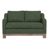 Sama 60’’ Loveseat 2 Accent Pillow Solid Wood Olive Green by Casagear Home