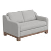 Sama Loveseat, 2 Pillows, Bench Style, Solid Wood, White by Casagear Home
