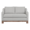Sama Loveseat 2 Pillows Bench Style Solid Wood White by Casagear Home