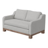 Sama Loveseat 2 Pillows Bench Style Solid Wood White by Casagear Home