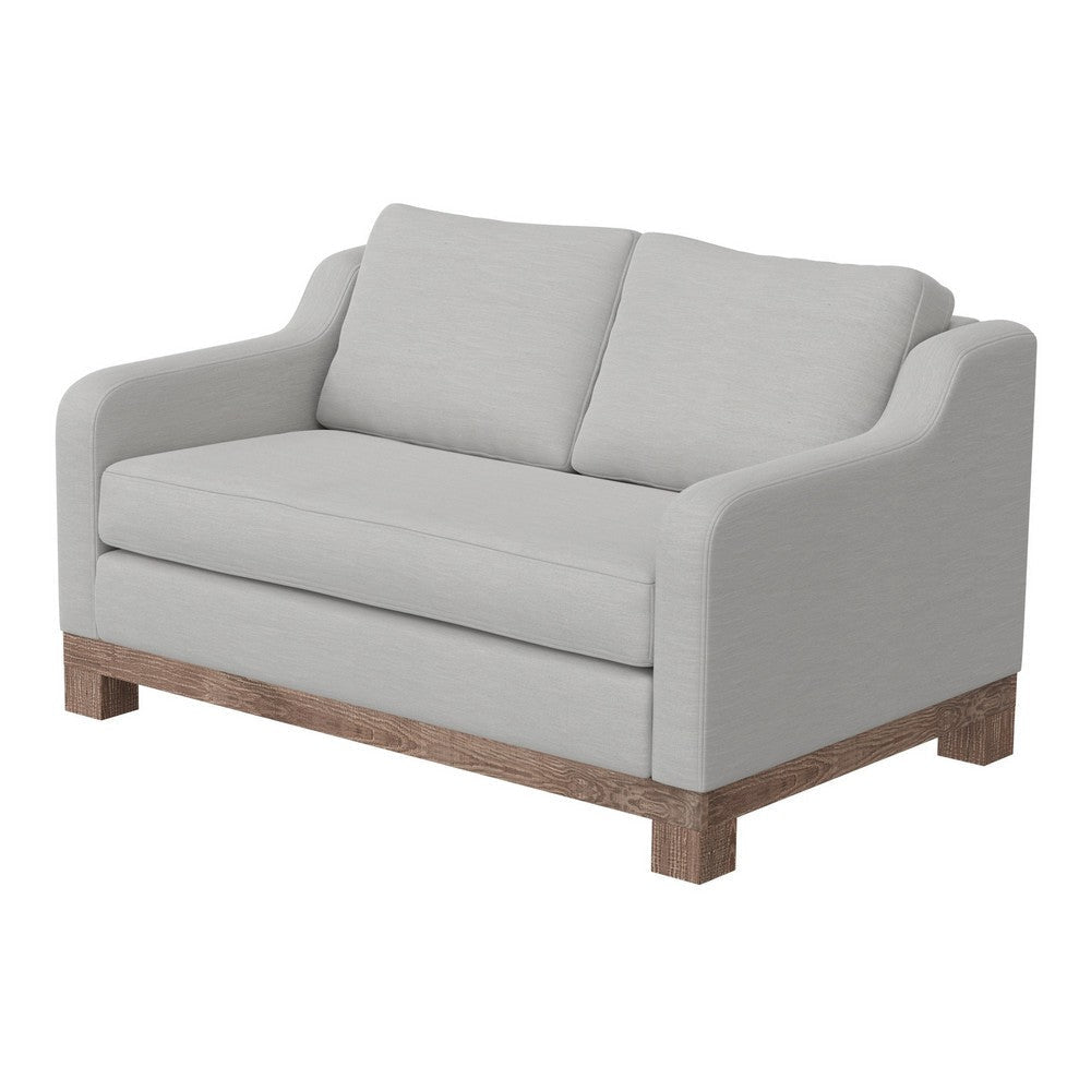 Sama Loveseat 2 Pillows Bench Style Solid Wood White by Casagear Home