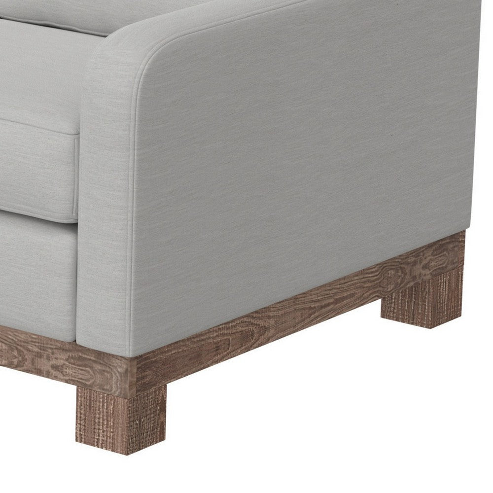 Sama Loveseat 2 Pillows Bench Style Solid Wood White by Casagear Home