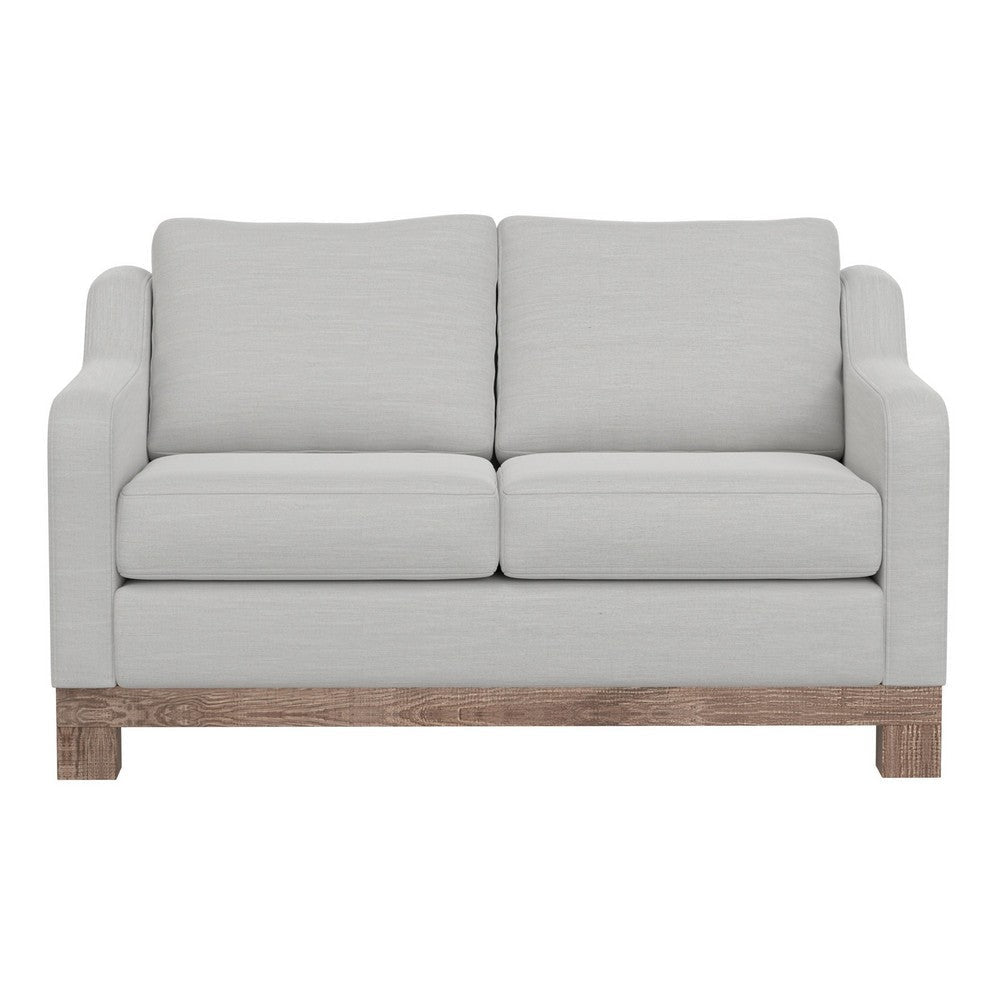 Sama Loveseat 2 Accent Pillow 60’’ Solid Wood White by Casagear Home