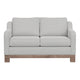 Sama Loveseat 2 Accent Pillow 60’’ Solid Wood White by Casagear Home
