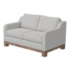 Sama Loveseat 2 Accent Pillow 60’’ Solid Wood White by Casagear Home