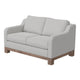 Sama Loveseat 2 Accent Pillow 60’’ Solid Wood White by Casagear Home