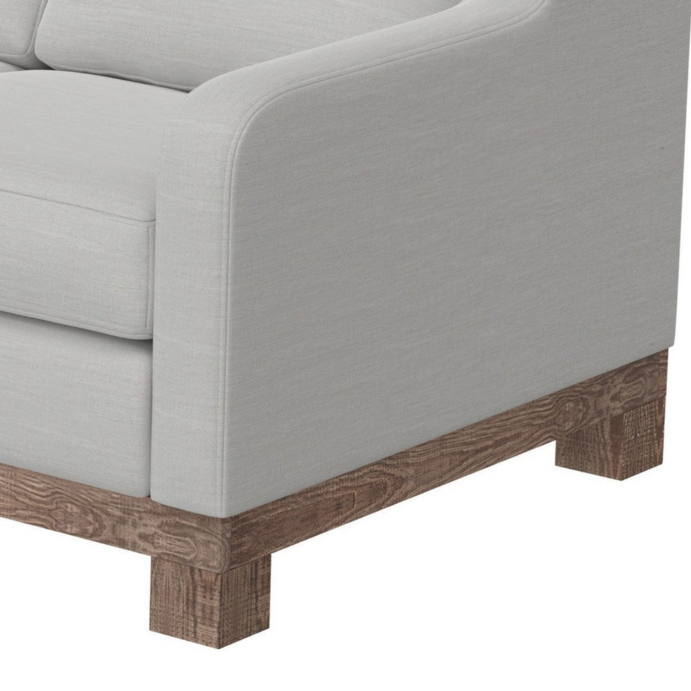 Sama Loveseat 2 Accent Pillow 60’’ Solid Wood White by Casagear Home