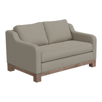 Sama Loveseat, 2 Pillows, Bench Style, Solid Wood, Gray by Casagear Home