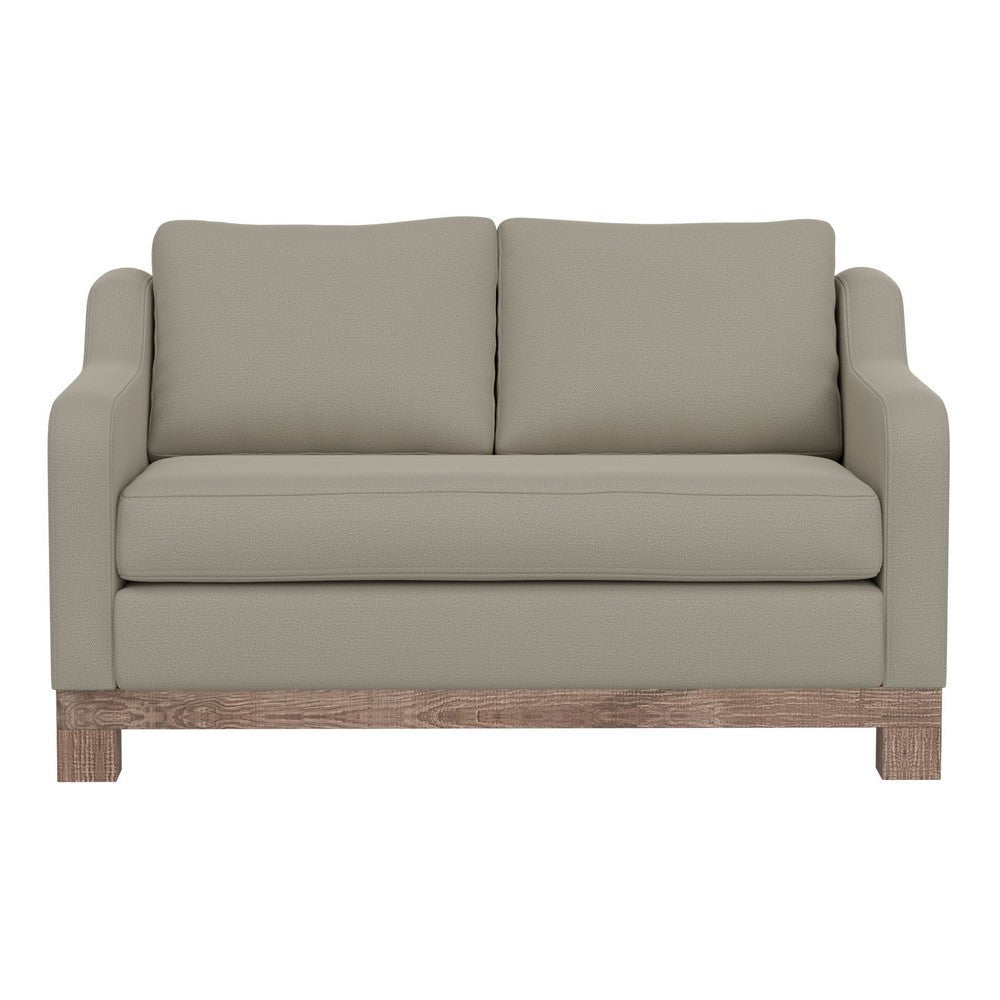 Sama Loveseat 2 Pillows Bench Style Solid Wood Gray by Casagear Home