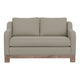 Sama Loveseat 2 Pillows Bench Style Solid Wood Gray by Casagear Home