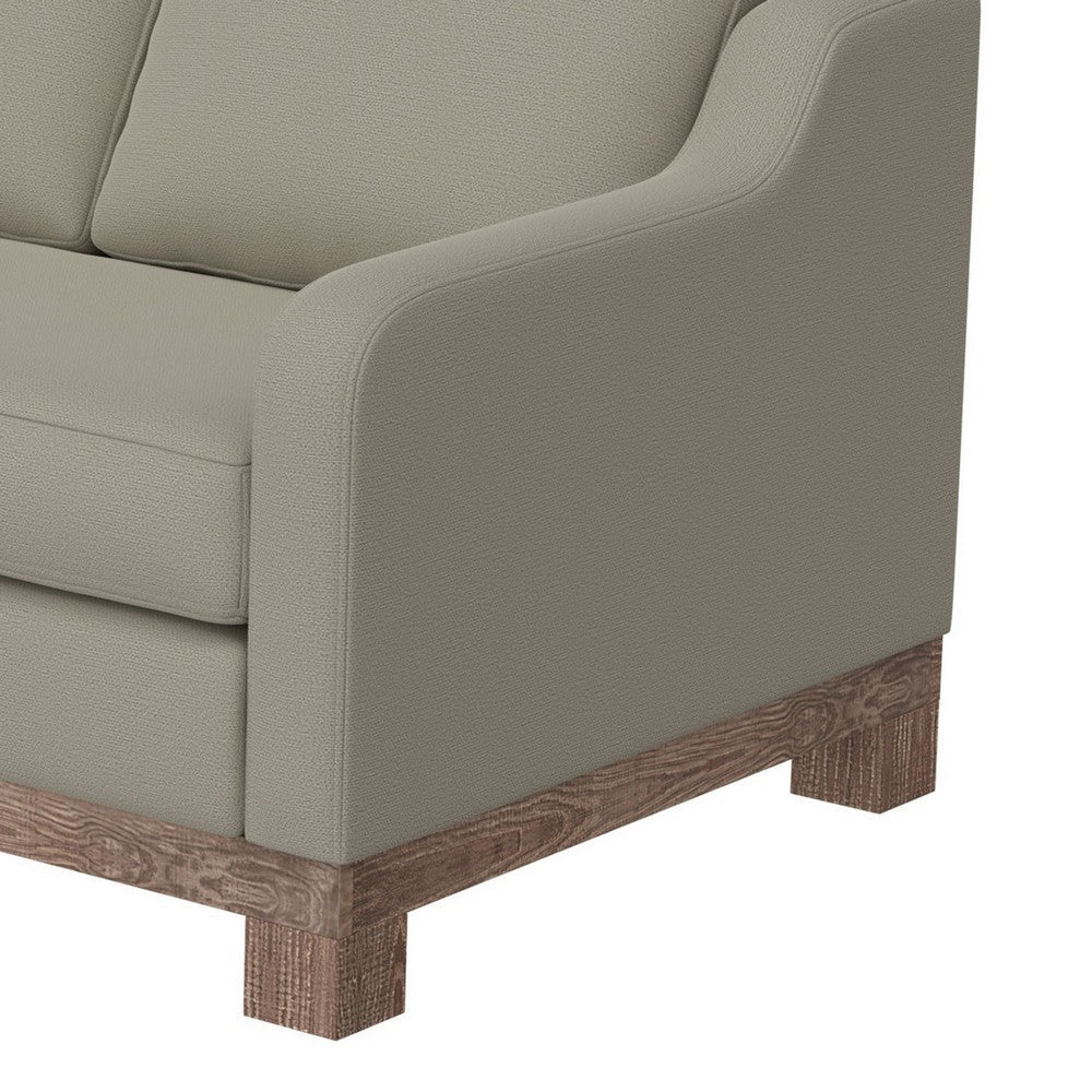 Sama Loveseat 2 Pillows Bench Style Solid Wood Gray by Casagear Home