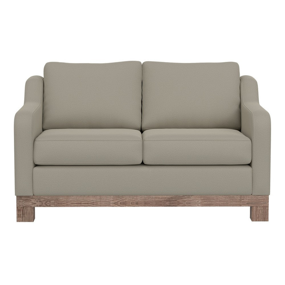 Sama Loveseat 2 Accent Pillow 60’’ Solid Wood Gray by Casagear Home