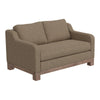 Sama Loveseat, 2 Pillows, Bench Style, Solid Wood, Brown by Casagear Home