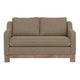 Sama Loveseat 2 Pillows Bench Style Solid Wood Brown by Casagear Home