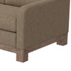 Sama Loveseat 2 Pillows Bench Style Solid Wood Brown by Casagear Home