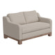 Sama Loveseat, 2 Pillows, Bench Style, Solid Wood, Beige by Casagear Home