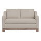 Sama Loveseat 2 Pillows Bench Style Solid Wood Beige by Casagear Home