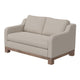 Sama Loveseat 2 Pillows Bench Style Solid Wood Beige by Casagear Home