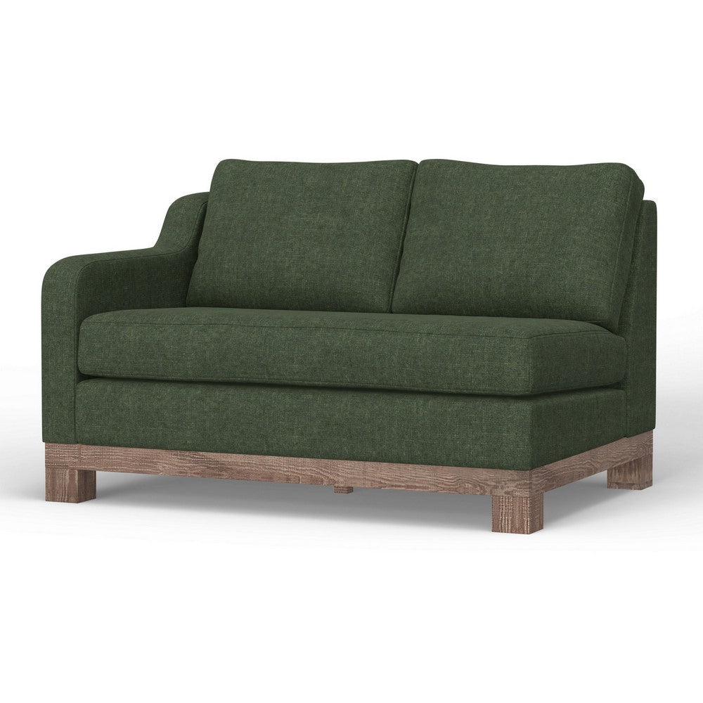 Sama LAF Loveseat 56’’ Bench Style Solid Wood Olive Green by Casagear Home