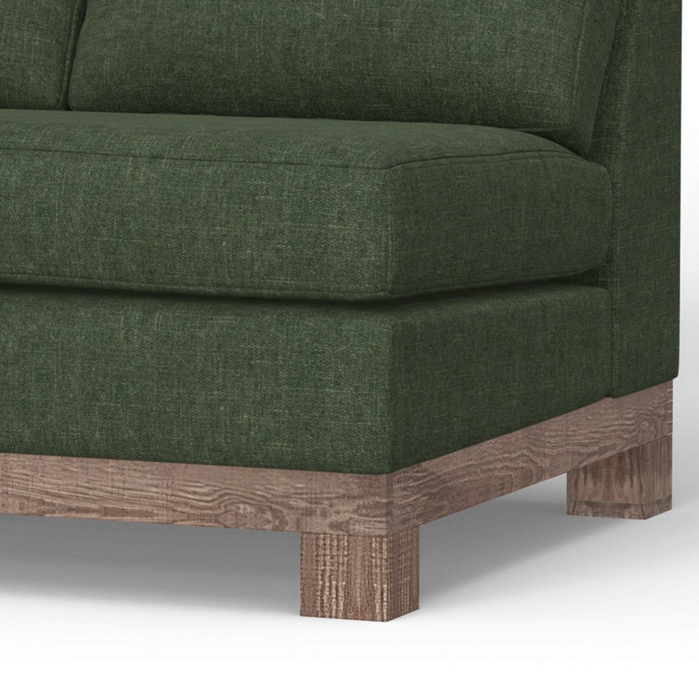 Sama LAF Loveseat 56’’ Bench Style Solid Wood Olive Green by Casagear Home